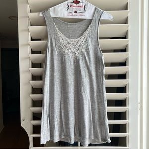 Zara lightweight tank with unique embroidery detail